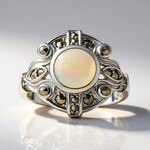 Anello in argento con Opale di Welo (Annette classic)