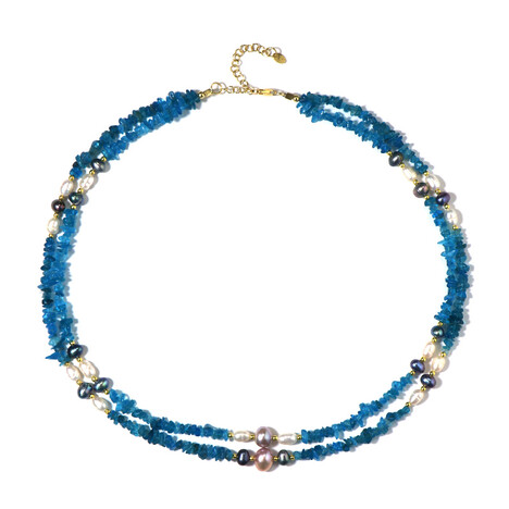 Edelstein-Silberhalskette (Riya)