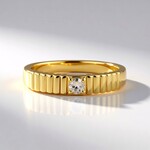Anello in argento con Diamante Cioccolato I2