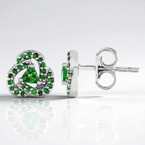 Orecchini in argento con Tsavorite della Tanzania