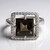 Anello in argento con Quarzo Fumè