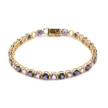 Edelstein-Silberarmband