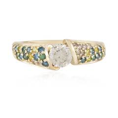 I2 Schokoladen-Diamant-Goldring