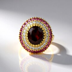 Anello in argento con Granato d’India (Dallas Prince Designs)