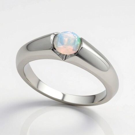 Anello in argento con Opale di Welo