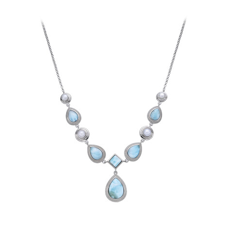 Larimar-Silbercollier