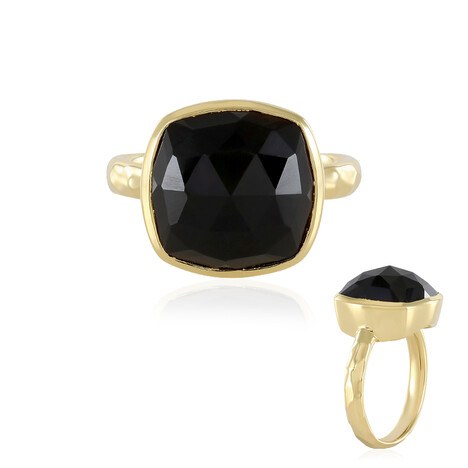 Zilveren ring met een zwarte onyx