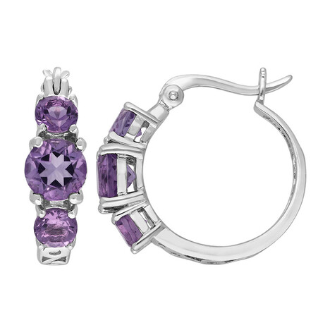 Amethyst-Silberohrringe