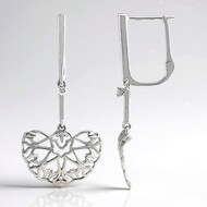 Boucles d'oreilles en argent et Zircon (MONOSONO COLLECTION)