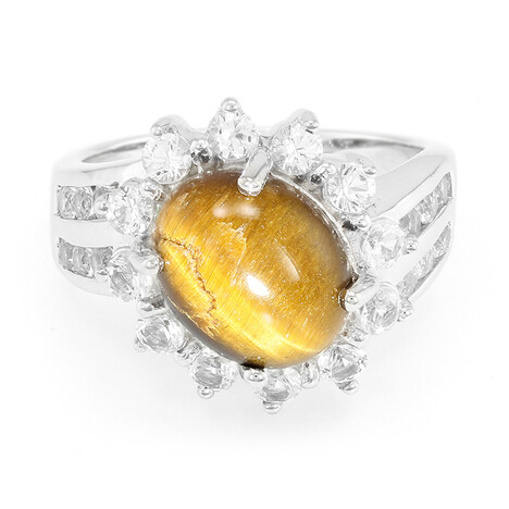 Tigerauge-Silberring