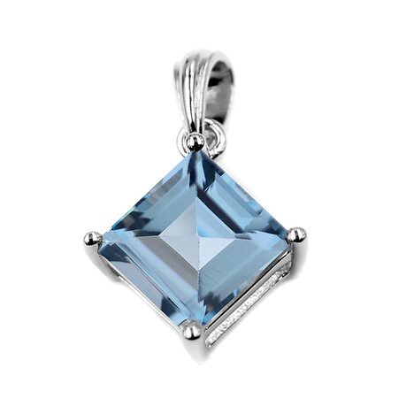 Himmelblauer Topas-Silberanhänger