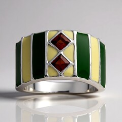 Bague en argent et Grenat du Mozambique (TPC)