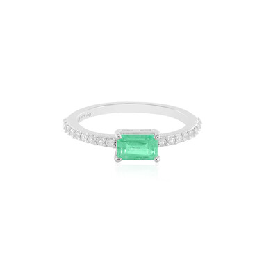 Anello in argento con Smeraldo Colombiano