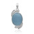 Aquamarin-Silberanhänger