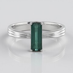 Anello in oro con Tormalina Verde di Benedito