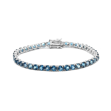Bracelet en argent et Topaze bleu de Londres