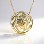 Collana in oro con Diamante Champagne I2 (Ornaments by de Melo)