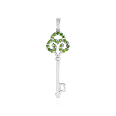 Colgante en plata con Diópsido de Rusia