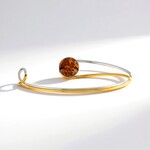 Bracciale in argento con Ambra Baltica Cognac (dagen)