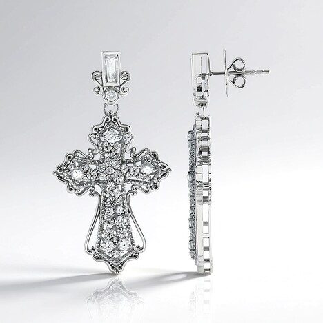 Boucles d'oreilles en argent et Zircon (Dallas Prince Designs)