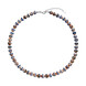 Zilveren halsketting met Mongolische Agaten