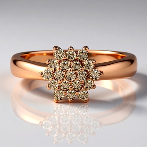 Anello in oro con Diamante Rose de France SI1 di Argyle (Annette)
