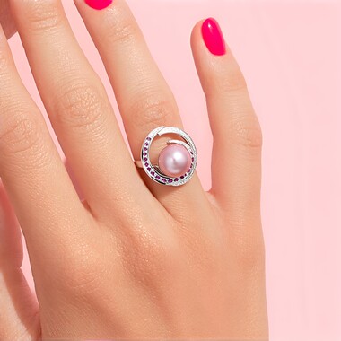 Anillo en plata con Perla Ming (TPC)