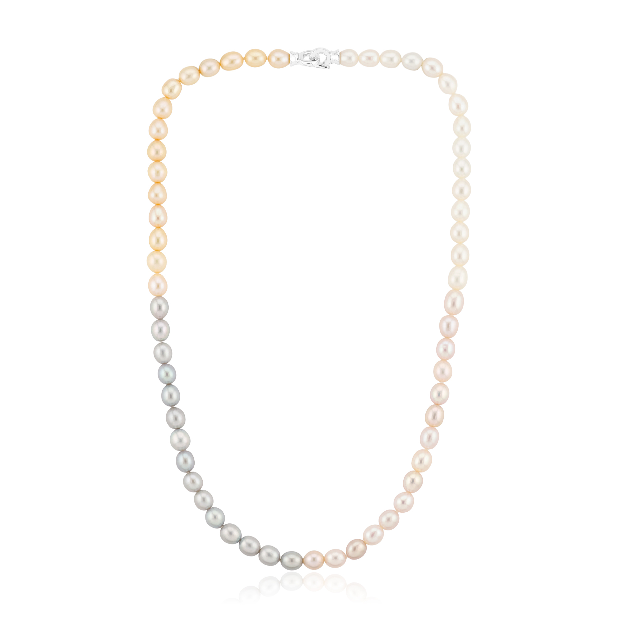 Treasure Bay Collana Di Perle D'Acqua Dolce Multicolore, 7-8 Mm, Lunghezza 120 Cm, Fatte A Mano