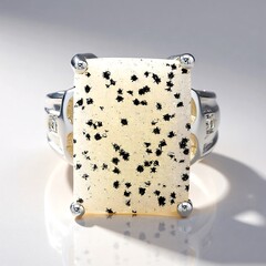 Bague en argent et Agate étincelante