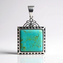 Ciondolo in argento con Turchese Kingman Mohave Blu (Jones Lee)