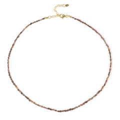 Zilveren halsketting met rode diamanten