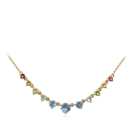 Collier en argent et Topaze bleu ciel