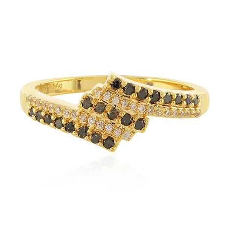 Bague en argent et Diamant noir