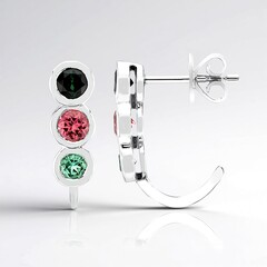 Orecchini in argento con Tormalina Rosa Brasiliana