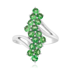 Anello in argento con Tsavorite AAA del Kenia