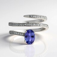 Anillo en plata con Tanzanita (de Melo Essence)