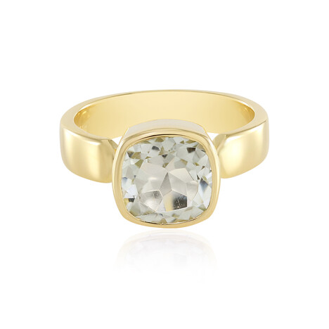 Grüner Amethyst-Silberring