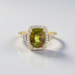 Anello in oro con Sfene
