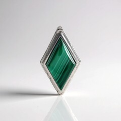 Ciondolo in argento con Malachite (MONOSONO COLLECTION)