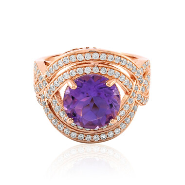 Anillo en plata con Amatista