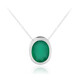 Green Agate Silver Necklace (MONOSONO COLLECTION)