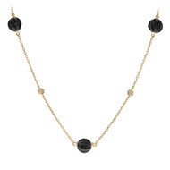 Schwarzer Onyx-Goldcollier (CIRARI)