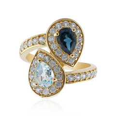 Anello in argento con Topazio Blu Cielo