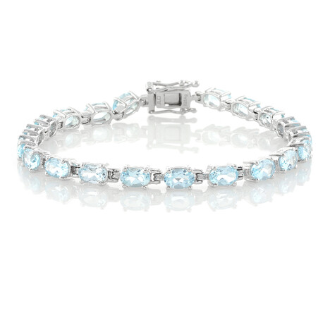 Bracciale in argento con Topazio Blu Cielo