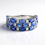 Anello in argento con Cianite del Nepal