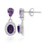 Zambian Amethyst Silver Earrings