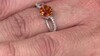 Anillo en plata con Cuarzo naranja
