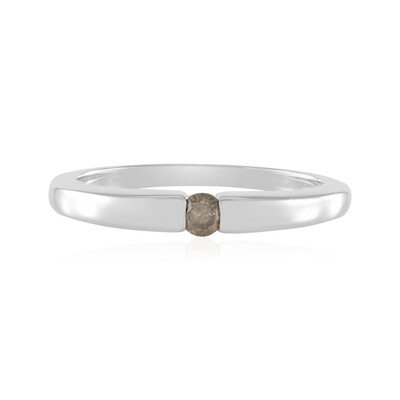 Bague en argent et Diamant champagne I2