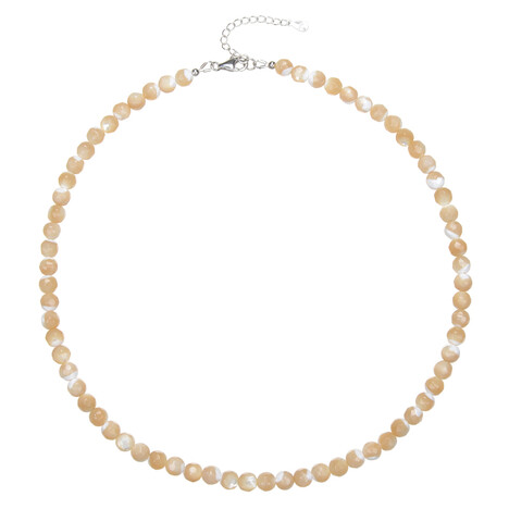 Perlmutt-Silberhalskette