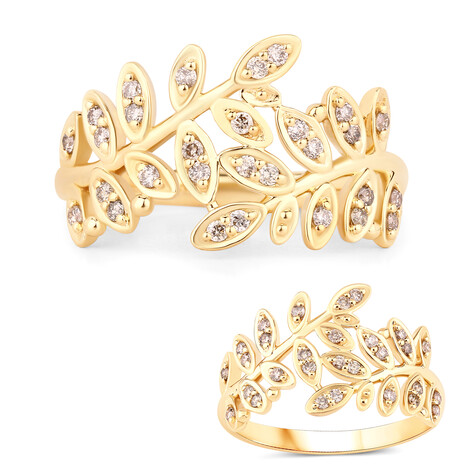 Anillo en oro con Diamante chocolate I2 (SUHANA)